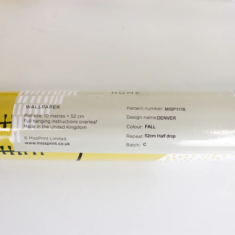 NWT MissPrint Home Denver Wallpaper BUNDLE of 2 Fall Gold Yellow Mod Flowers